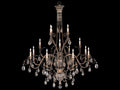 Fine Art Handcrafted Lighting A Midsummer Nights Dream 16-Light Gold Brown Crystal Tiered Chandelier