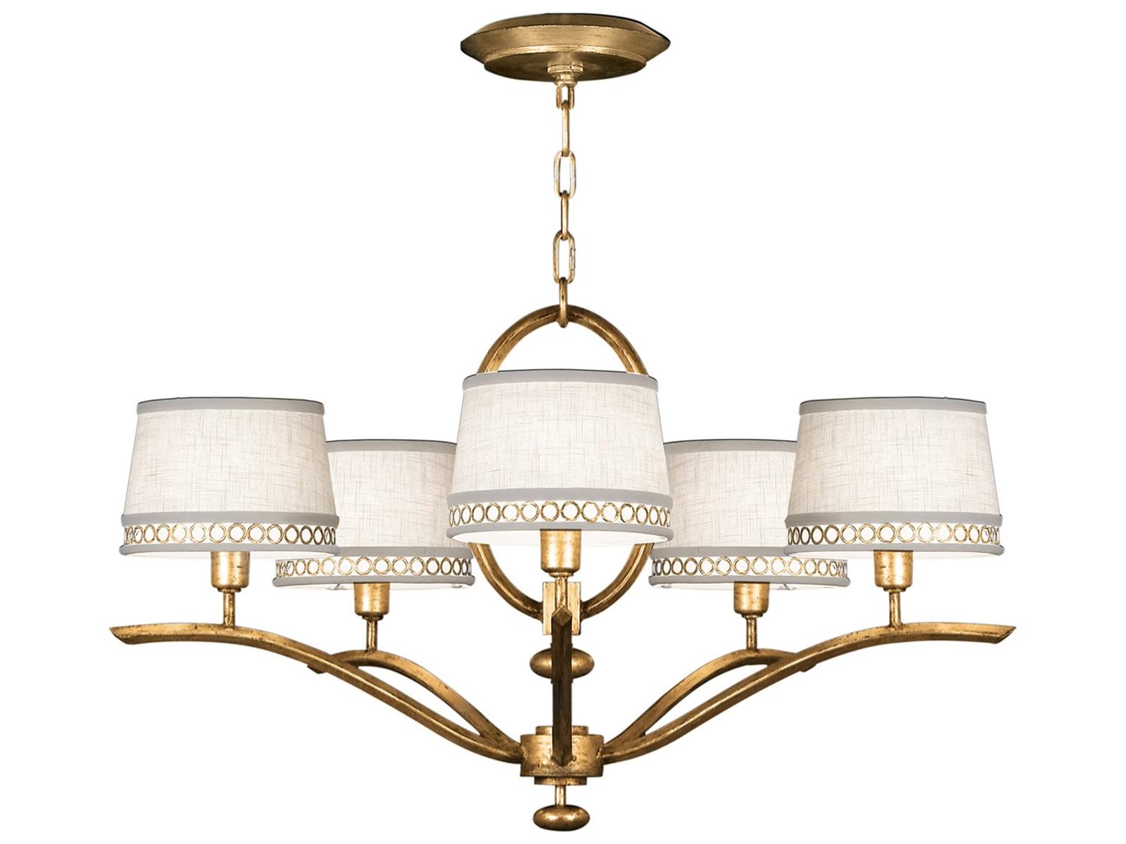 Fine Art Handcrafted Lighting Allegretto 5-Light Gold Drum Chandelier