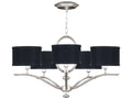 Fine Art Handcrafted Lighting Allegretto 5-Light Silver Leaf Drum Chandelier