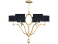 Fine Art Handcrafted Lighting Allegretto 6-Light Gold Leaf Candelabra Drum Chandelier