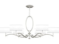 Fine Art Handcrafted Lighting Allegretto 6-Light Silver Leaf Drum Chandelier with White Shades