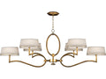 Fine Art Handcrafted Lighting Allegretto 6-Light Gold Oblong Tiered Chandelier