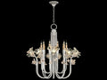 Fine Art Handcrafted Lighting Azu 20-Light Round Chandelier in Silver Leaf