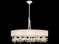 Fine Art Handcrafted Lighting 10-Light Azu Chandelier White Gesso and Champagne Crystal