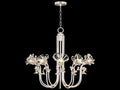 Fine Art Handcrafted Lighting 10-Light Azu Chandelier with Silver Leaf and Crystal