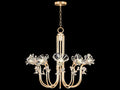 Fine Art Handcrafted Lighting Azu 10-Light Gold Leaf Crystal Chandelier