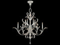 Fine Art Handcrafted Lighting 10-Light Beveled Arcs Chandelier in Silver Leaf with Crystal