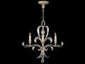 Fine Art Handcrafted Lighting 4-Light Beveled Arcs Chandelier in Silver Leaf