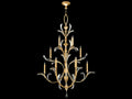 Fine Art Handcrafted Lighting Beveled Arcs 16-Light Gold Leaf Crystal Candelabra Chandelier
