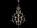Fine Art Handcrafted Lighting Beveled Arcs 16-Light Chandelier in Muted Silver Leaf