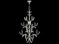 Fine Art Handcrafted Lighting 16-Light Beveled Arcs Crystal Chandelier in Silver Leaf