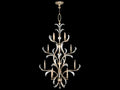 Fine Art Handcrafted Lighting 16-Light Beveled Arcs Round Chandelier in Silver