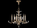 Fine Art Handcrafted Lighting 6-Light Beveled Arcs Crystal Chandelier in Silver Leaf