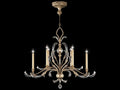 Fine Art Handcrafted Lighting Beveled Arcs 6-Light Oblong Chandelier in Silver