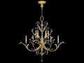 Fine Art Handcrafted Lighting 10-Light Beveled Arcs Chandelier in Gold Leaf with Crystal Accents