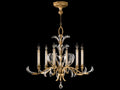 Fine Art Handcrafted Lighting 6-Light Beveled Arcs Chandelier in Muted Gold Leaf