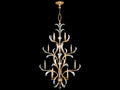 Fine Art Handcrafted Lighting 16-Light Beveled Arcs Chandelier in Gold with Crystal Accents