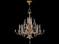 Fine Art Handcrafted Lighting 16-Light Beveled Arcs Chandelier in Gold Leaf