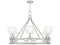 Fine Art Handcrafted Lighting Cienfuegos 6-Light Silver Leaf Candelabra Chandelier
