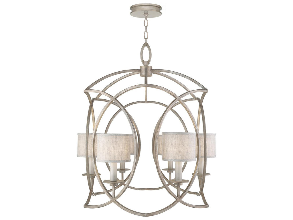 Fine Art Handcrafted Lighting Cienfuegos 6-Light Chandelier in Gray with Fabric Shades