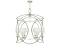 Fine Art Handcrafted Lighting Cienfuegos 6-Light Chandelier in Silver Leaf with White Shades