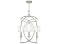 Fine Art Handcrafted Lighting 4-Light Cienfuegos Empire Chandelier in Silver Leaf