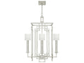 Fine Art Handcrafted Lighting 4-Light Cienfuegos Empire Chandelier in Silver Leaf