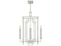 Fine Art Handcrafted Lighting Cienfuegos 4-Light Square Chandelier in Silver Leaf