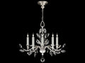 Fine Art Handcrafted Lighting Crystal Laurel 5-Light Chandelier in Silver Leaf