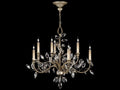 Fine Art Handcrafted Lighting 10-Light Crystal Laurel Chandelier in Silver Leaf