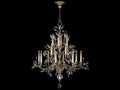 Fine Art Handcrafted Lighting 16-Light Crystal Laurel Chandelier in Silver Leaf