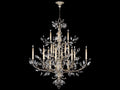 Fine Art Handcrafted Lighting 20-Light Crystal Laurel Chandelier in Silver Leaf