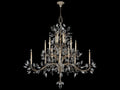 Fine Art Handcrafted Lighting Crystal Laurel 20-Light Chandelier in Silver
