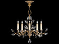 Fine Art Handcrafted Lighting 5-Light Crystal Laurel Chandelier in Gold Leaf