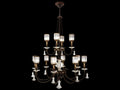 Fine Art Handcrafted Lighting Eaton Place 12-Light Bronze Crystal Tiered Chandelier