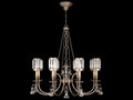 Fine Art Handcrafted Lighting Eaton Place 8-Light Silver Leaf Crystal Drum Chandelier