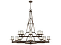 Fine Art Handcrafted Lighting Liaison 16-Light Bronze Candelabra Tiered Chandelier