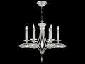 Fine Art Handcrafted Lighting Marquise 6-Light Silver Crystal Candelabra Chandelier