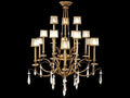 Fine Art Handcrafted Lighting Monte Carlo 15-Light Gold Crystal Candelabra Empire Chandelier