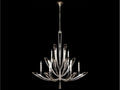 Fine Art Handcrafted Lighting Vol De Cristal 12-Light Silver Crystal Chandelier in Platinized Silver Leaf