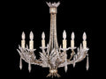Fine Art Handcrafted Lighting 6-Light Winter Palace Chandelier in Silver with Icicle Crystals