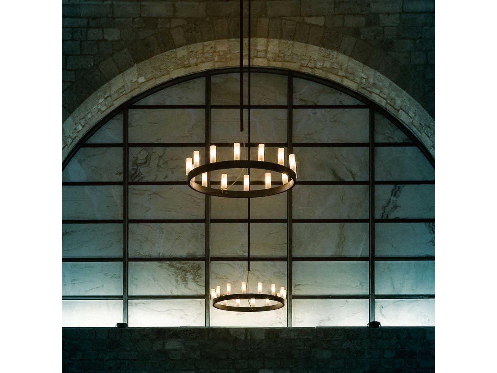 Fontana Arte 14-Light Accent Candelabra Round Chandelier