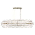 Fredrick Ramond Rene 8 Light 45" Wide Ring Chandelier with Pressed Glass Disks