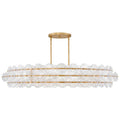 Fredrick Ramond Rene 10 Light 60" Wide Ring Chandelier with Pressed Glass Disks