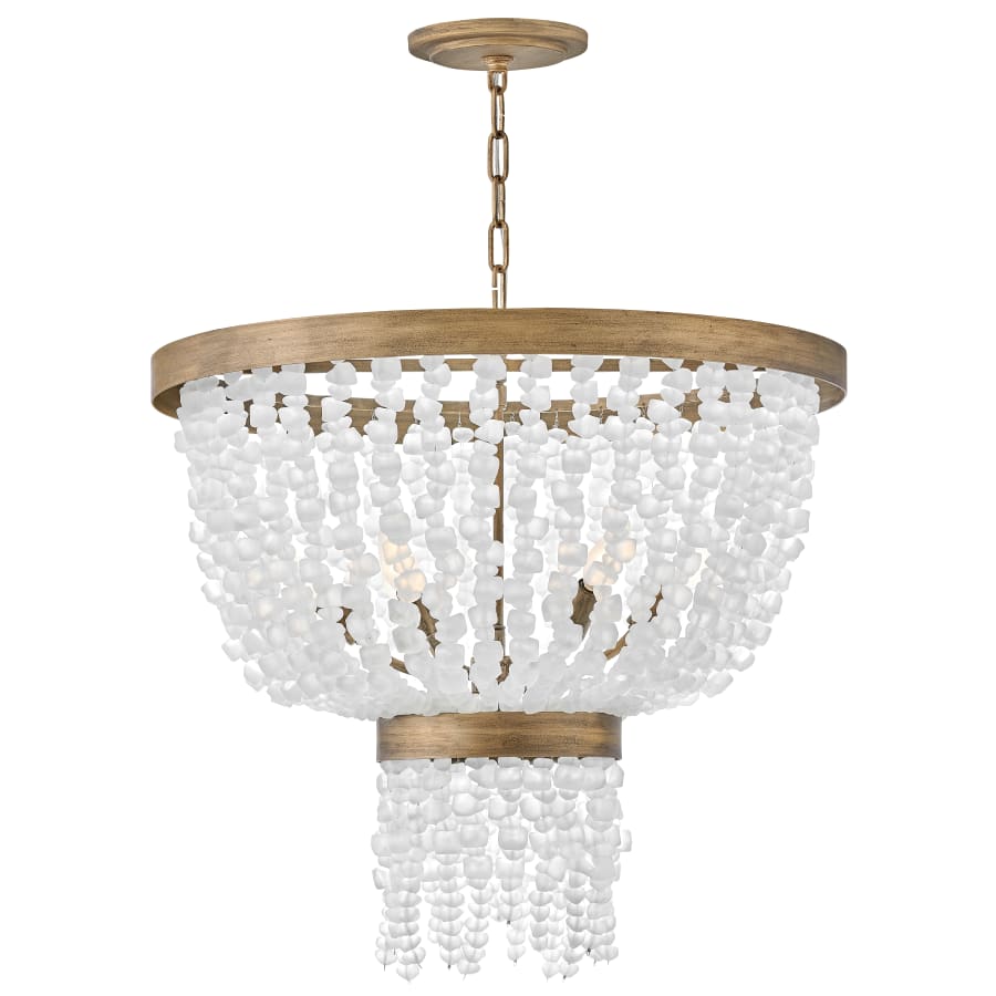 Fredrick Ramond Dune 6 Light 25" Wide Beaded Waterfall Chandelier