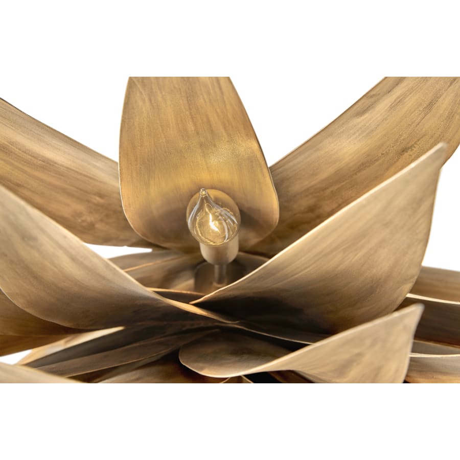 Fredrick Ramond Agave 7 Light 26" Wide Taper Candle Pendant with Hand Sculpted Steel Leaves