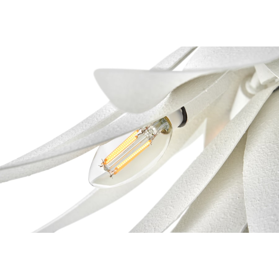 Fredrick Ramond Agave 7 Light 26" Wide Taper Candle Pendant with Hand Sculpted Steel Leaves