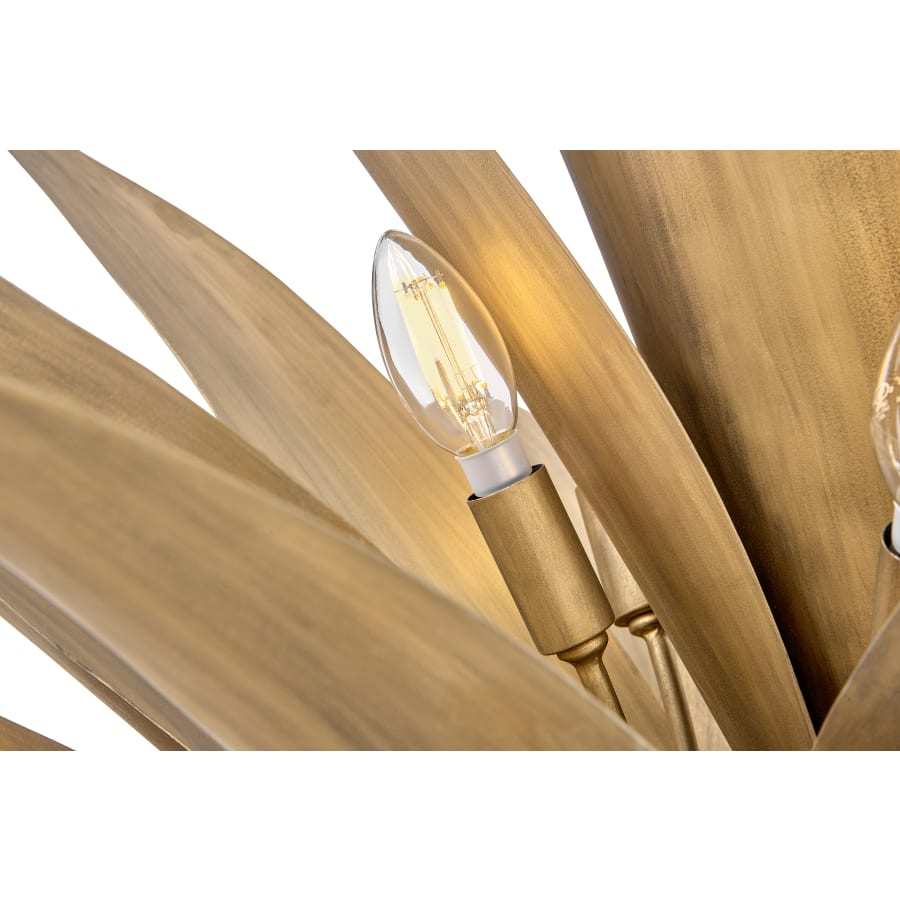 Fredrick Ramond Agave 12 Light 45" Wide Abstract Chandelier with Hand Sculpted Steel Leaves