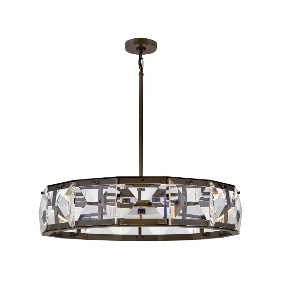 Fredrick Ramond Jolie 30" Wide LED Crystal Drum Chandelier