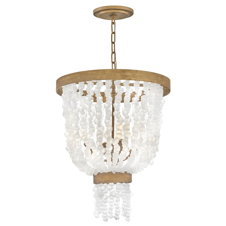 Fredrick Ramond Dune 4 Light 18" Wide Beaded Waterfall Chandelier